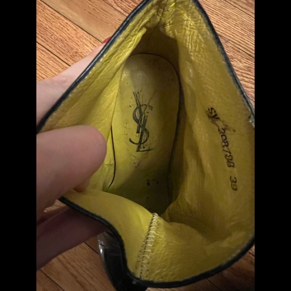 YSL Tribtoo Black Patent Ankle Boots 39 - Picture 8 of 9